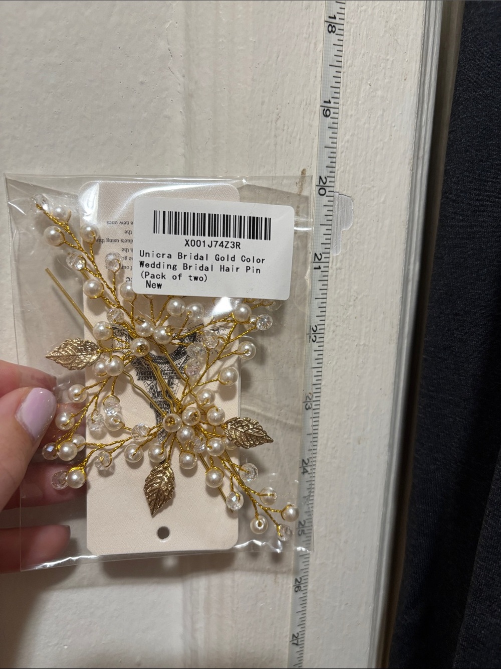 Gold Pearl Bridal Hair Pin - Elegant Wedding Hair Accessory Pack of 2